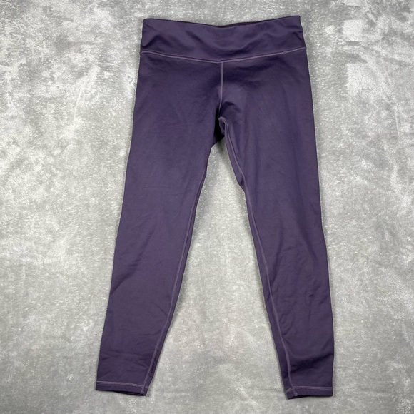 Athleta Leggings Womens L Primaloft Alpine Valley Tight Fleece Lined Purple - Picture 3 of 9